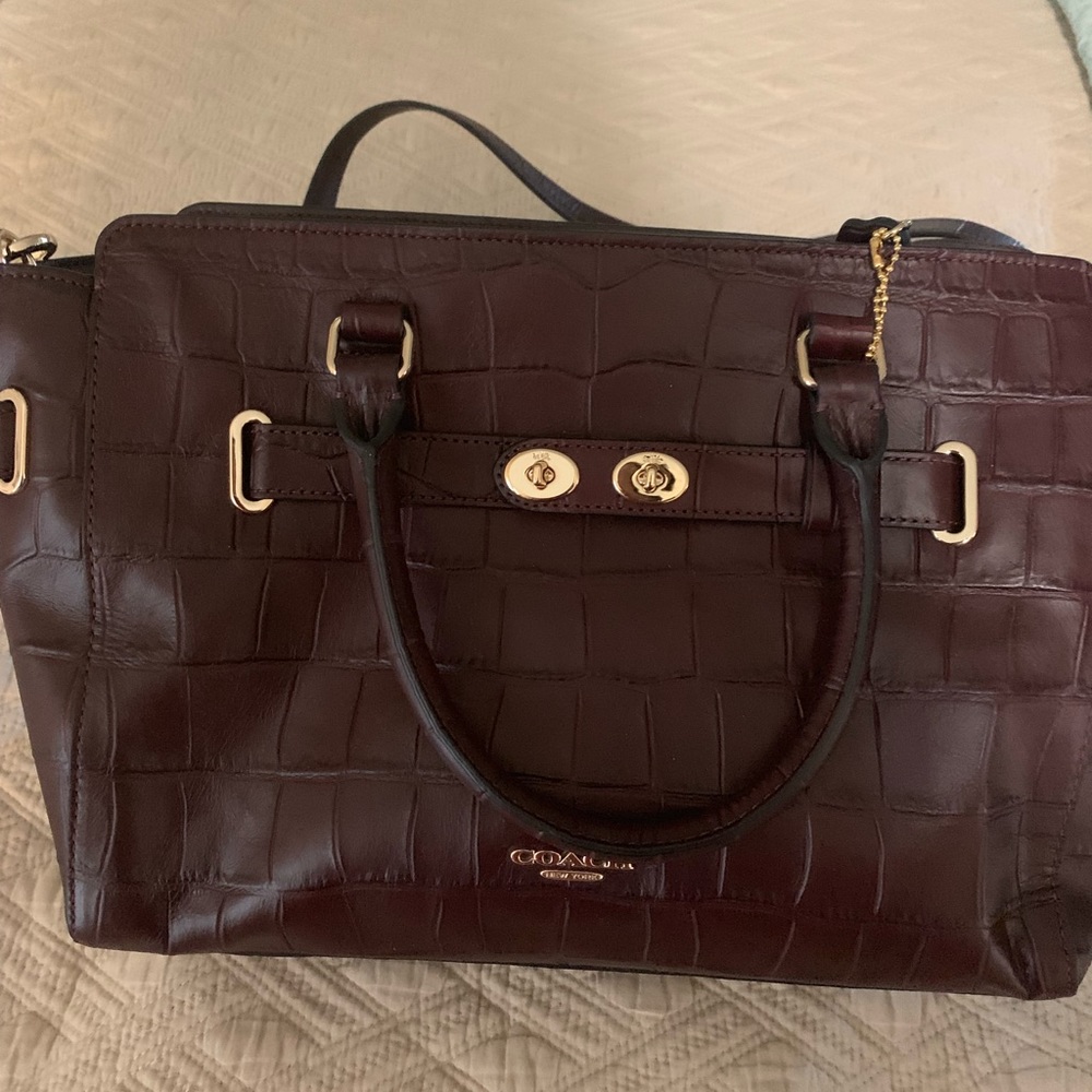 Coach Swagger Croc Satchel